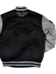 Pelle Pelle Black World Famous Wool and Leather Varsity Jacket.