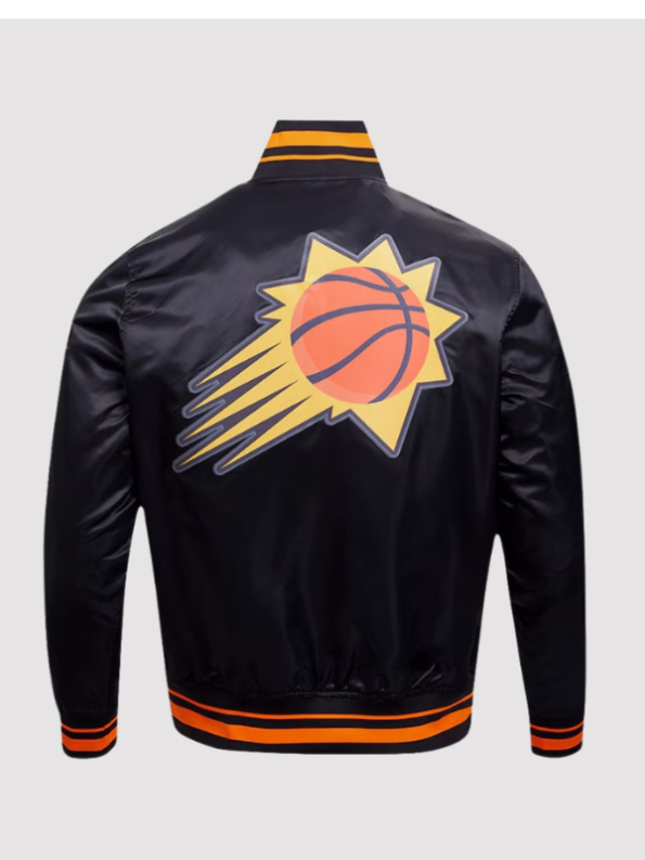 Phoenix Suns Script Tail Black Varsity Jacket