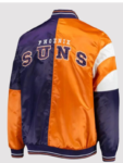 Phoenix Suns Starter Orange And Purple Varsity Jacket.