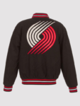 Portland Trail Blazers Black Varsity Jacket.