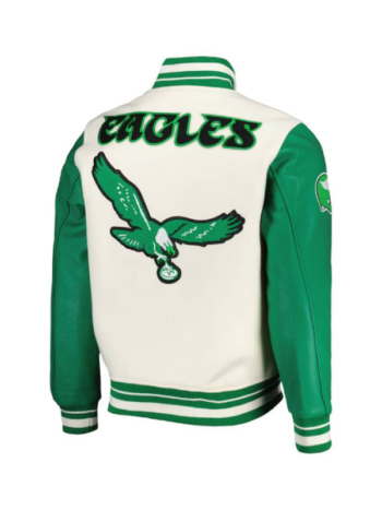 Pro Standard Cream Philadelphia Eagles Retro Jacket