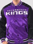 Sacramento Kings Renegade Purpleblack Varsity Jacket.