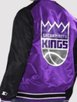 Sacramento Kings Renegade Purpleblack Varsity Jacket.