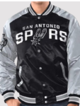 San Antonio Spurs Renegade Blacksilver Varsity Jacket