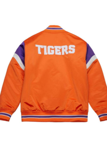 University Of Clemson Tigers Tricolor Satin Jacket