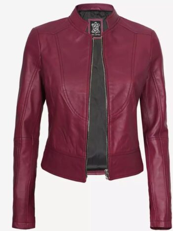 Amy Women's Slim Fit Leather Moto Jacket