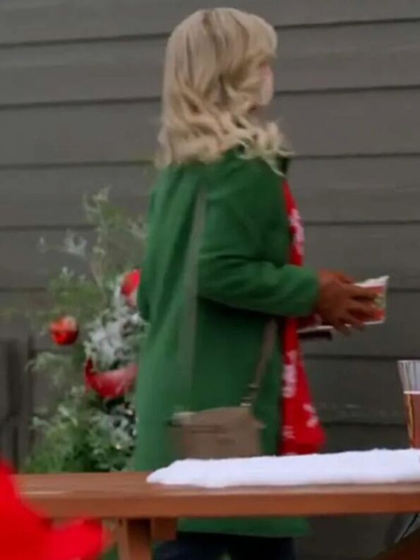 Andrea Brooks Snowy with a Chance of Christmas Green Coat