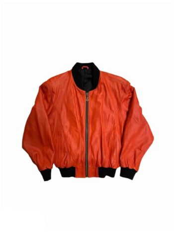 Angelo Litrico Vintage 80s Bomber Leather Jacket.