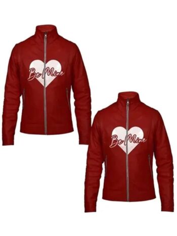 Be Mine Valentines Day Couple Leather Jacket.