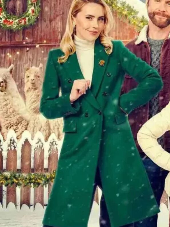 Christmas On The Alpaca Farm Kirsten Comerford Green Coat