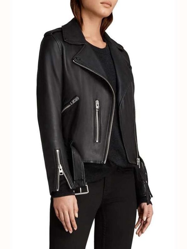 The Perfectionist Caitlin Lewis Black Leather Jacket.