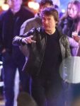 Tom Cruise Mission Impossible 8 Black Leather Jacket