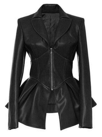 Women Frock Leather Jacket