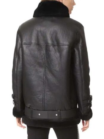 Women Shearling Leather Jacket.