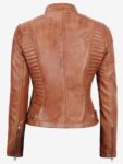 Women’s Slim Fit Tan Lambskin Leather