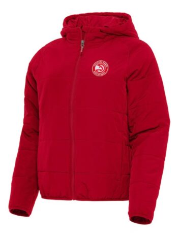 Atlanta Hawks Antigua Gray Universe Puffer Jacket