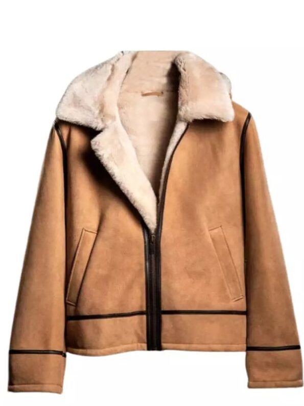 B3 Fur Aviator Shearling Sheepskin Bomber Jacket