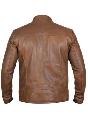 Men Camel Dodge Biker Jacket