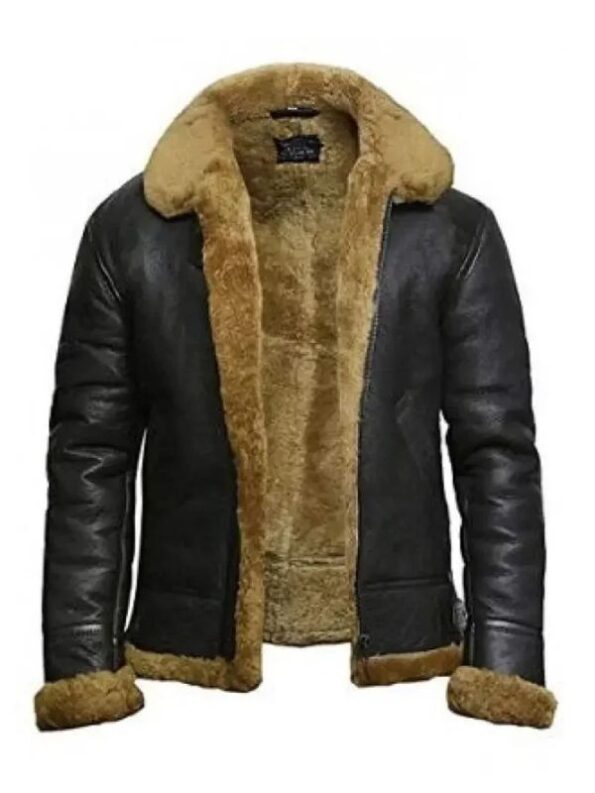 Men's Faux Shearling B3 Flight Leather Jacket