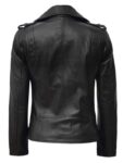 Women’s Black Asymmetrical Biker Style Leather Jacket.