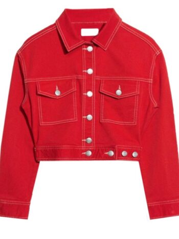 Women's Red Denim Jacket