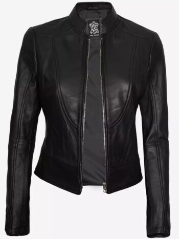 Women's Slim Fit Leather Biker Jacket