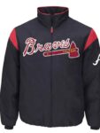 Atlanta Braves On-Field Navy Jacket.