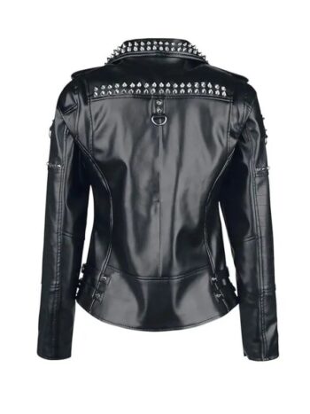 Black Studded Leather Jacket.