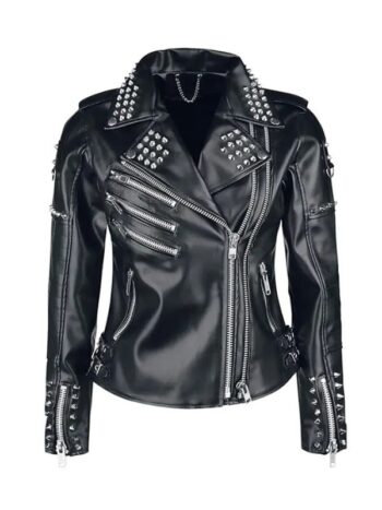 Black Studded Leather Jacket