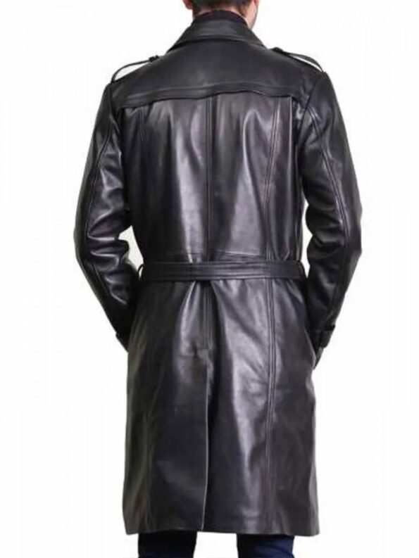 Elon Musk Black Leather Duster.