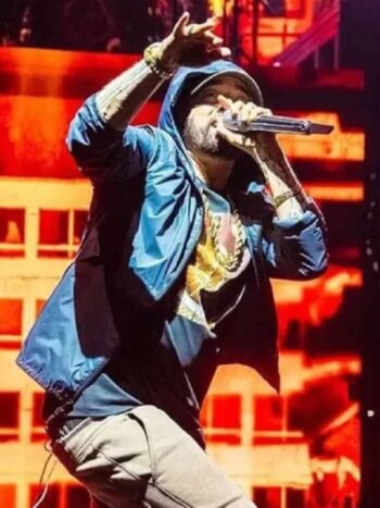 Eminem Final Lap Tour Blue Hooded Jacket,