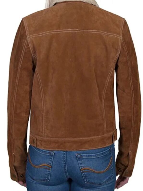 Fakes Emilija Baranac Brown Suede Leather Jacket