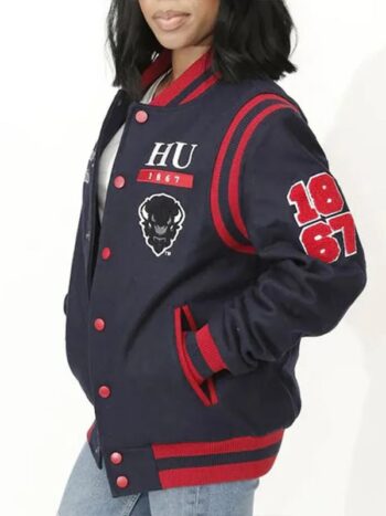 Howard University Bison Letterman Jacket. (2)