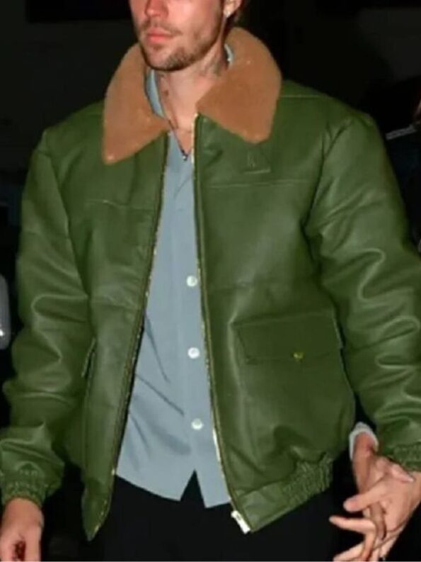 Justin Bieber Aviator Green Jacket.