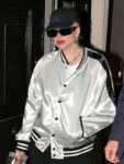 Lady Gaga Silver Varsity Jacket