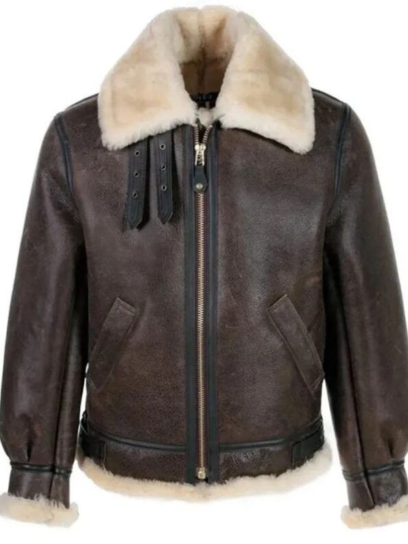 Leon Kennedy Resident Evil 4 Remake Shearling Jacket