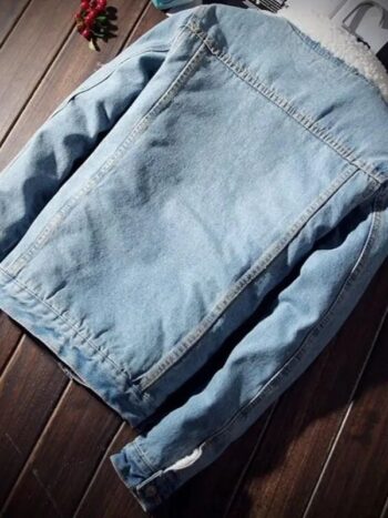 Men Windbreaker Denim Jacket.