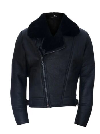 Men’s Aviator Leather Shearling Jacket