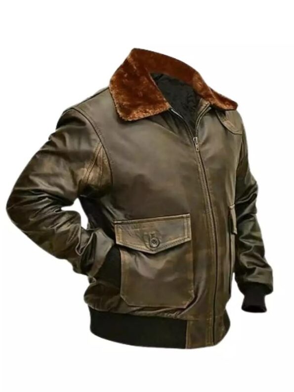 Men's G-1 Flight Distressed Brown Aviator Jacket