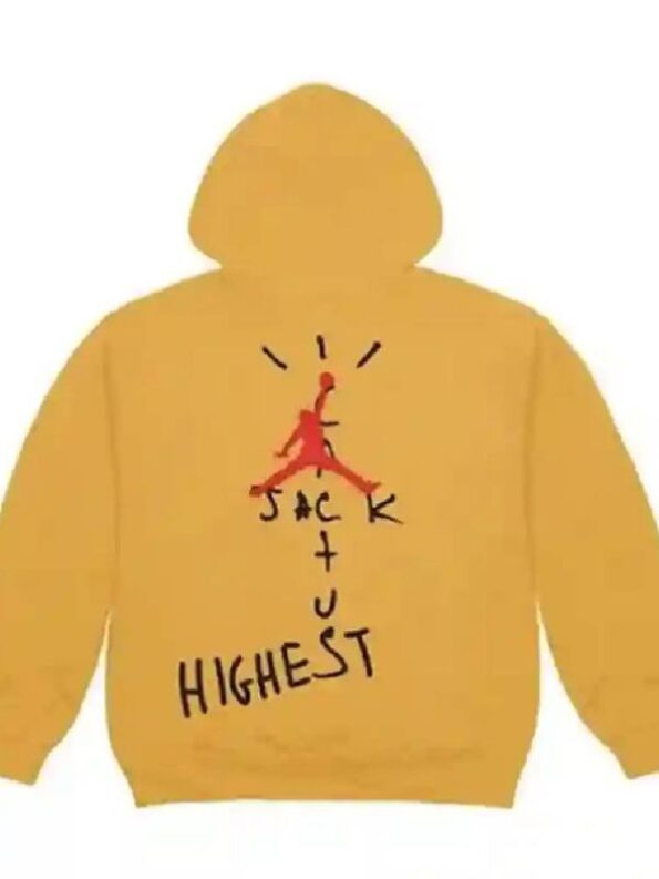 Travis Scott Jordan Cactus Jack Highest Yellow Hoodie.