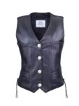 Women Biker Leather Vest