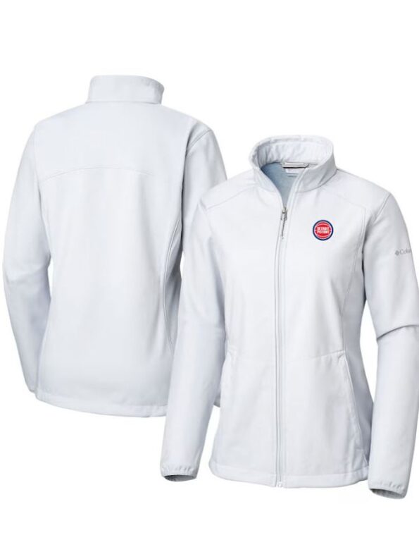 Women’s Detroit Pistons White Kruser Ridge II Softshell Jacket