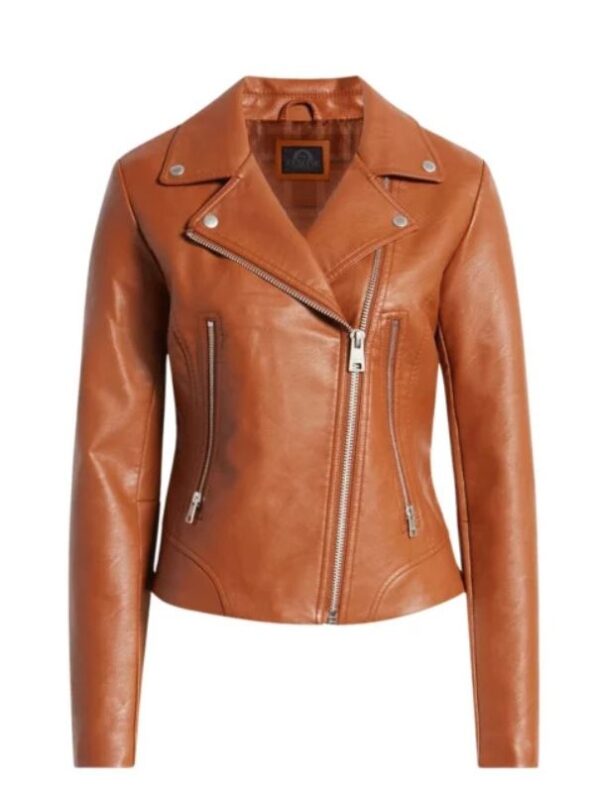 Womens Real Brown Leather Jacket.