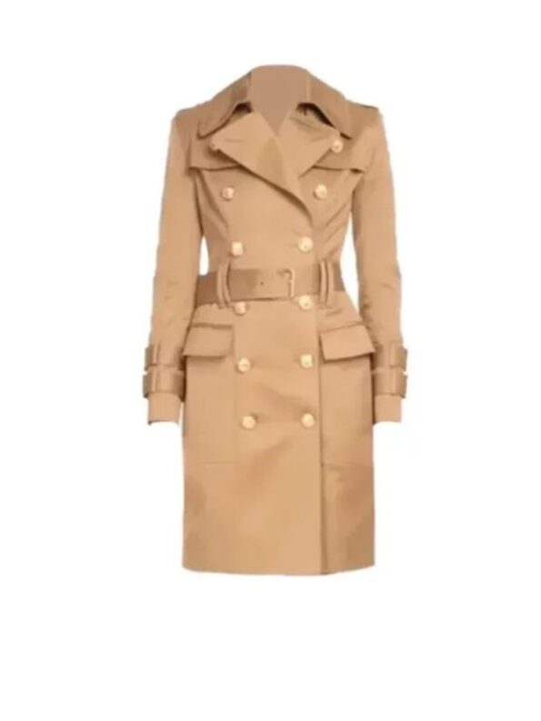 Beige Tan Camel Belted Trench Coat